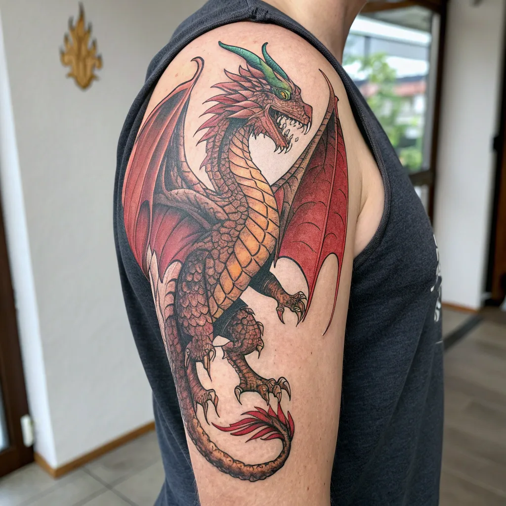 Dragon Style Tattoo on Arm